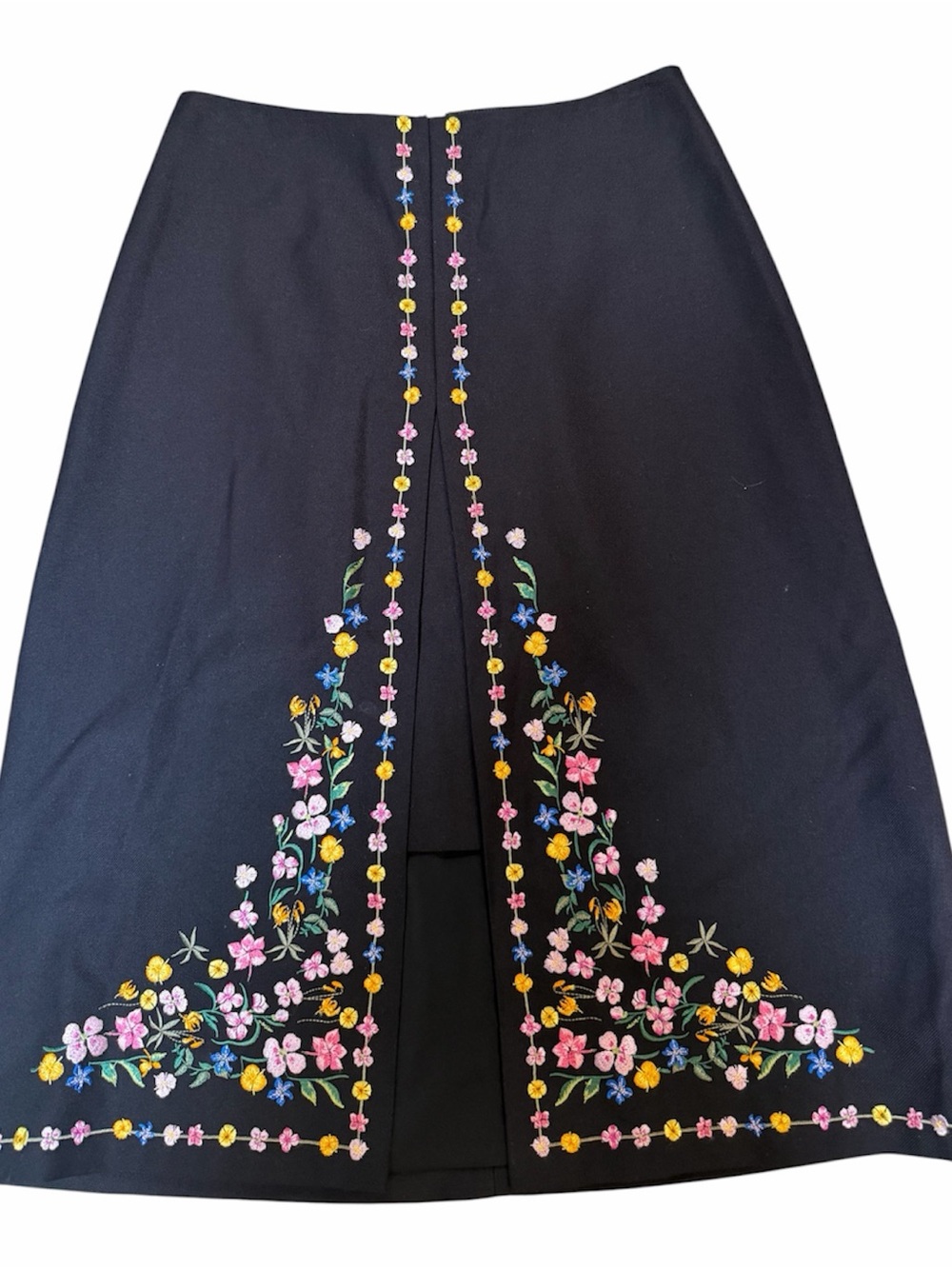 Ted Baker Vicks Floral Embroidered Midi Skirt | Size 2 (US)